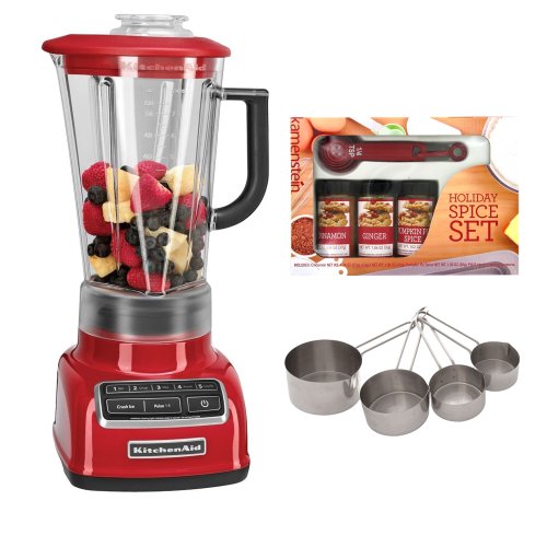 KitchenAid KSB1575ER 5Speed Diamond Blender in Empire Red + 8 Stainless Steel Bread Knife