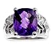Gold-Exotic: 14K Amethyst and Diamond Ring