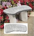 Single Kiss Cast Stone Memorial Garden Bench