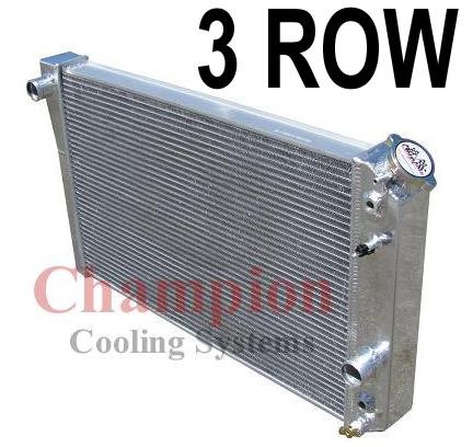 3 Row All Aluminum Replacement Radiator for the 1984-1990 Chevy Corvette, Chevy Corvette Radiator, Chevy Corvette Small Block V8, Chevy S10 Radiator,V8 Conversion - Manufactured by Champion Cooling Systems, Part Number: 829 On Sale