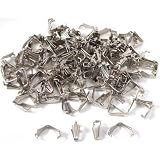 150 Bails Rhodium Connectors Jewelry Necklace Parts