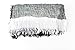 Pop Fashion Women's Long Tissue Scarf with Frayed Design and Scrunch Texture (Black, White, Grey)