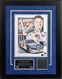 Dale Earnhardt Jr. - Bud Shootout - Framed Dual Autographed Lithograph with Tire Piece and Artist Signature