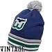 Mitchell & Ness Hartford Whalers Royal Blue Vintage Jersey Stripe Cuffed Knit Beanie