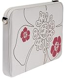 Laurex 17 Neoprene Notebook/Laptop Sleeve Case - Silver Petal
