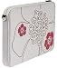 Laurex 17 Notebook/Laptop Sleeve Case - Silver Petal