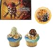 Disney Pirates of the Caribbean Cupcake Rings with Display Flag & Balloon