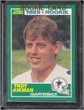 1989 Score Troy Aikman Rookie Football Card #270 - Shipped In Protective Display Case!