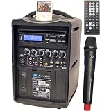 Amplivox Wireless PA System with Built-In DVD Player and iPod Dock
