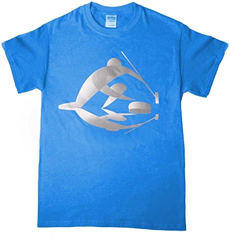 Abstract Curler Tees (Unisex): Medium - Sapphire