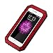 iPhone 6S Case, iPhone 6 Case, Joopapa Shockproof Dustproof Waterproof Aluminum Alloy Metal Gorilla Glass Cover Case For Apple iPhone 6S/6 4.7 inch (Red)