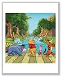 The Hundred Acre Gang by Walt Disney 10"x10" Art Print Poster Disney