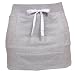 Solid Heather Gray Roo Mini Fleece Skirt with Ribbing Women Adult Sizes