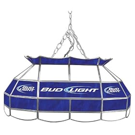 Trademark Bud Light 28-Inch Stained Glass Pool Table Light
