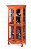 Coaster Queen Anne Style Double Door Curio China Cabinet, Solid Oak Wood