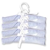 4 PACK HANGERS - BLUE GINGHAM SEERSUCKER by Trend Lab