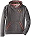 PUMA Big Boys' Active Hoodie, Charcoal Heather, 10-12 (Medium)