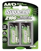 Supacell Rechargeable AA2 2100mah + D2