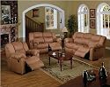 3pc Saddle Brown Microfiber Motion Recliner Loveseat Sofa Set
