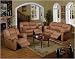 Kitchen & Housewares : 3pc Saddle Brown Microfiber Motion Recliner Loveseat Sofa Set