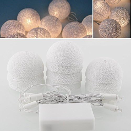 Aladin 1.8M 10 LED Handmade Cotton Ball Fairy Decor String Light For Bedroom Christmas Party Decration