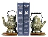SI 91-3680 Pair Sterling Teapot Bookends