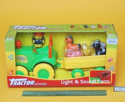 Childrens Toyshop  Toys : Musical Tractor & Trailer - Old Macdonald Had A Farm (D66641C)