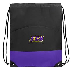 ECU Logo Drawstring Bag Backpack Purple East Carolina University Pirates Draw String Cinch Back Pack - For Boys Girls Students or Adults