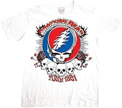 Grateful Dead Skulls Tour 1981 White T-Shirt Tee