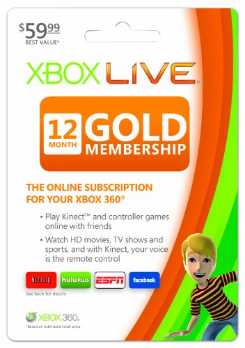 Xbox LIVE 12 Month Gold Membership Xbox LIVE 12 Month Gold Membership