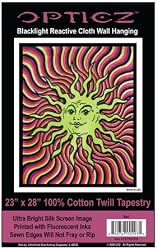 Opticz Sun Blacklight Reactive Cloth Wall Hanging