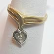 14K Two-Tone Gold Diamond Heart Promise Ring