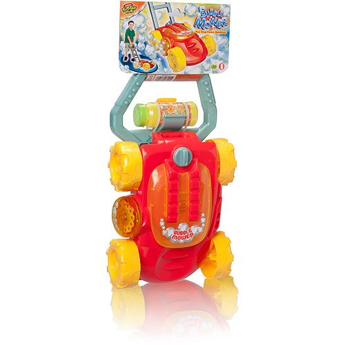 Kids Toys Lawn Mower multicolored plastic 4-oz bubble solution Motorized motor