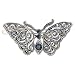 Silver tone Filigree Blue Butterfly Wire Barrette