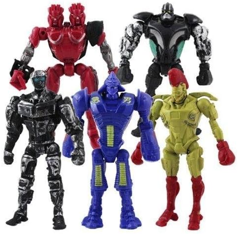 5x Real Steel Atom Midas Noisey Boy Zeus 13cm PVC Action Figure Set