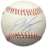J.T. Snow Autographed Official Major League Baseball W/PROOF, Picture of JT Signing For Us, California Angels, San Francisco Giants, New York Yankees, Boston Red Sox, Gold Glove Awards