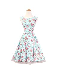 Vintage Cotton Sleeveless General Print Evening Dress/Prom Dress/Wedding Party Dress 