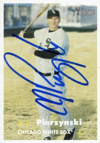 A. J. Pierzynski Autographed/Hand Signed 2006 Topps No.84 Chicago White Sox Baseball Card