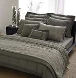 L'erba Shadow Branches Embroidered Euro Sham Sage