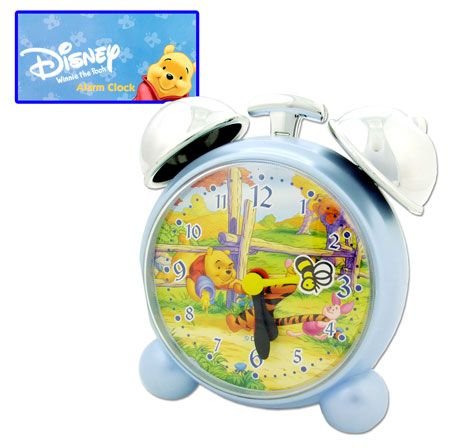 Childrens Toyshop  Electronics : (Disney) Winnie The Pooh Bell Alarm Clock (Pooh/Piglet & Eeyore)(Pink)
