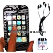 Cuffu Deluxe Value Package for iPhone 3G / iPhone 3G S Black Zebra Touch Through Case with Premium iPod/iPhone Earphone for Music Cuffu Deluxe Value Package for iPhone 3G / iPhone 3G S Black Zebra Touch Through Case with Premium iPod/iPhone Earphone for Music