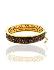 18kt Yellow Gold 19.20ct Garnet Bangle Bracelet Silver Christmas Jewelry