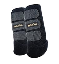 Back on Track Therapeutic Horse Exercise Boots for Hind Legs, Black, Medium
