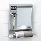 Fog-Free Shower Mirror with LED Light and Clock