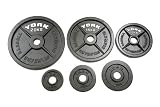York 5kg - Hammertone Cast Iron Olympic Plates