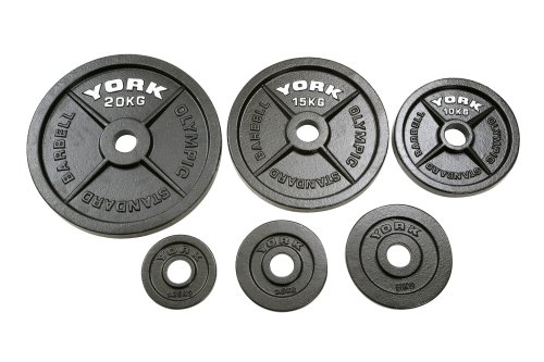 York 2.5kg - Hammertone Cast Iron Olympic Plates x1