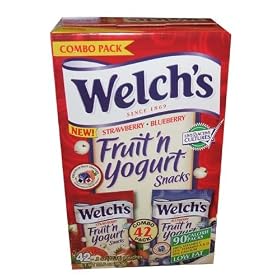 Welch's Fruit N Yogurt Snacks - Strawberry and Blueberry Combo Pack - 42 Pouches