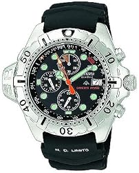 Citizen Men's BJ2000-09E Eco-Drive Aqualand Stainless Steel Black Rubber Dive Watch