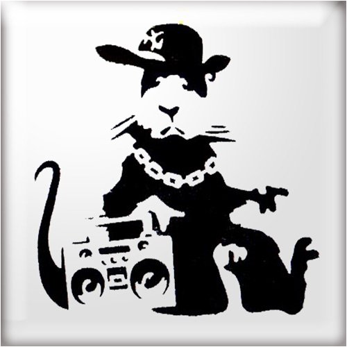 The Stencil Studio Banksy Style NYC Gangsta Rat Reusable Stencil - A2 Size