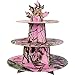 Havercamp White Camo Cupcake Stand with 3 Tiers in Next Vista Pattern with White Background for Showers, Parties